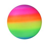 Rainbow Soccer Ball - PVC Inflatable Design, Colorful Beach Ball, Party Game Balls | Lightweight Blow Up Structure, Outdoor Kids Balls For Beach Play, Swimming Pool, Birthday Party, Garden Fun