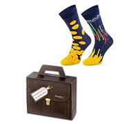 Rainbow Socks - Calze Regalo A Tema Borsa Ideali Per Un Finanziere, Investitore, Trader, Analista, Imprenditore, Imprenditrice - 1 Paio Di Calzini Per Lei E Per Lui - Taglie 41-46