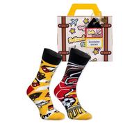 Rainbow Socks - Calze Tedesche In Una Valigia - Per Un Viaggiatore, Un Turista - 1 Paio Nei Colori Della Bandiera Tedesca - Tamaño 36-40