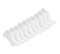 Rainbow Socks Calzini da ginnastica da uomo e donna, 10 paia, colore: bianco