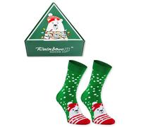 Rainbow Socks - Calzini natalizi da uomo e donna in scatola - 1 paio - Orso polare - Taglie 36-40