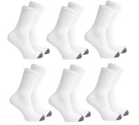 Rainbow Socks Calzini sportivi da donna e da uomo, 6 paia, bianchi, comodi e traspiranti, taglia unica