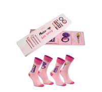 Rainbow Socks - Donna Divertenti Calze Make Up Box - 2 Paia - Rossetto Correttore Pennelli - Tamaño UE 36-40