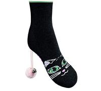 Rainbow Socks - Donna Gatto Calzini di Spugna - Cat Socks Box - 1 paio - Nero - Tamaño 36-40