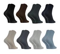 Rainbow Socks - Donna Uomo Calzini Diabetici Senza Elastico Antiscivolo ABS - 8 Paia - Colori Classici - Taglia 39-41