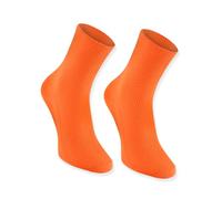 Rainbow Socks - Donna Uomo Calzini Diabetici Senza Elastico di Cotone - 1 Paio - Arancione - Taglia 42-43