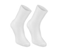 Rainbow Socks - Donna Uomo Calzini Diabetici Senza Elastico di Cotone - 1 Paio - Bianco - Taglia 36-38