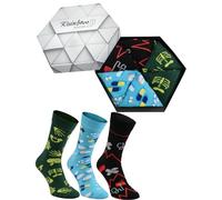 Rainbow Socks - Donna Uomo Divertenti Calze Medico - 3 Paia