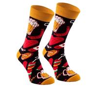 Rainbow Socks - Donna Uomo Divertenti Party Alti Calzini - 1 paio - Grill - Taglia 41-46