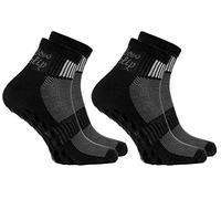 Rainbow Socks - Donna Uomo Sportive Calze Antiscivolo ABS di Cotone - 2 Paia - Negro - Tamaño 36-38
