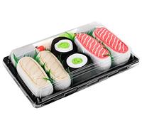 Rainbow Socks - Donna Uomo Sushi Calze Box Butterfish Salmone Cetriolo Maki - 3 Paia, Pesce Farfalla, Cetriolo Maki, Salmone, 4-7