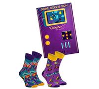 Rainbow Socks - Game Socks Box - Calzini Per Gli Appassionati Giochi Da Console, Macchine Da Gioco - 2 Paia - Taglia 47-50