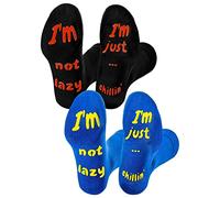 Rainbow Socks - Lazy Socks con antiscivolo per lui e per lei - set 2 paia - Nero Blu - Taglia 36-38