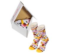 Rainbow Socks - Pizza Slice Box Socks - Donna Uomo - Capricciosa - Un Regalo Per Gli Appassionati Di Pizza - Ampia Scelta Di Motivi - 1 paio - Taglia 41-46