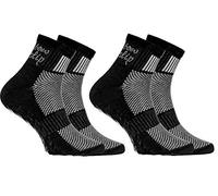 Rainbow Socks - Ragazza Ragazzo Sportive Calze Antiscivolo ABS di Cotone - 2 Paia - Negro - Tamaño 30-35