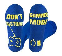 Rainbow Socks - Unisex Donna Uomo -Calze Antiscivolo Abs con una Scritta Divertente - Per Donne e Uomini, Giocatori, Gamer - Se Riesci a Leggere Questo - 1 paio - blu - 44-46