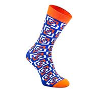 Rainbow Socks - Unisex Donna Uomo - Calze con Fantasia Geometrica - Calze Colorate: Turchese, Rosa, Lime, Blu e Arancio con Forme Geometriche - 1 Paio - GEOMETRIC3-41-46