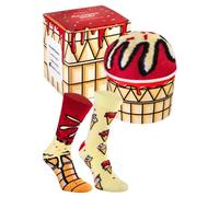 Rainbow Socks - Unisex Donna Uomo - Calzini Coppetta di gelato Per Lei e Per Lui - regalo divertente per amici per compleanno - calzini di cotone - 1 Paio - LIMONE & CILIEGIA - 47-50