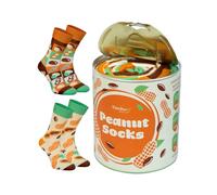 Rainbow Socks - Uomo Donna Calzini - Regalo Scatola Di Arachidi - Peanut Box Socks - 2 Paia - Taglia EU 36-40