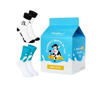 Rainbow Socks - Uomo Donna Colorati Latte Calzini - Calzini Divertenti con Motivo di Mucca e Latte - Milk Socks Box - 2 Paia - Taglia EU 36-40