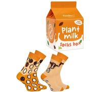Rainbow Socks - Uomo Donna Colorati Latte Vegetale Calzini - Novelty Calzini per fan del Latte Vegetale e Vegani - Plant Milk Socks Box - 2 Paia - Taglia EU 41-46