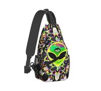 Rainbow Splash Space Alien Third Eye Donna Uomo Borsello Tracolla Regolabile Borsas A Spalla Casual Borsa Monospalla Per Ciclismo Outdoor Sportiva