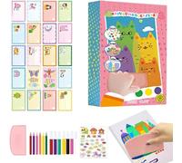 Rainbow Squeeze Art Kit, 2026 Upgrade Magic Rainbow Scratch Paper Art Set,DIY Creative Painting Kit,Colorful Scratchboard Art Supplies, Fun Creative Drawing Experience for Kids,Family Parties