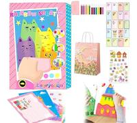 Rainbow Squeeze Art Kit, 2026 Upgrade Magic Rainbow Scratch Paper Art Set, Kids Squeegee Painting Kit-Imaginative Rainbows Craftt Set, 35pcs Squeegee Arts Kits, for Family Trip Holiday (1Set)