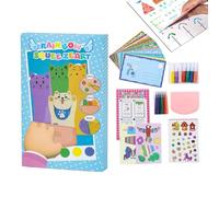 Rainbow Squeeze Art Kit, Creative Painting Set, Art Kit with DIY Postcards, Painting Supplies for Kids Activities, Kids Craft Supplies, Gift Set for Boys Girls Classroom Home School Birthday Holiday