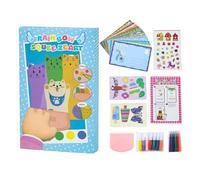 Rainbow Squeeze Art Kit, DIY Postcard Painting Set, Creative Activity for Fine Motor Skill Development, Safe Materials, Kids Craft Kit, Art Use for Classroom Home School Birthday Holiday