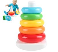 Rainbow Stacking Rings Toy - Rainbow Stackker Ring Educational Toyy | Early Educational Learning Stacking Tower, Kids Toy Stacker, Building Rings Stacker For Home