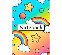 Rainbow Star Kawaii Notebook: A Cute Colorful Notebook for Kids, Girls, School & Daily Notes | 6x9 Inches