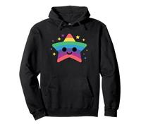 Rainbow Star Regali per gli amanti dell'arcobaleno divertenti stelle arcobaleno Felpa con Cappuccio