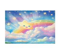 Rainbow Stars Puzzle Adulto Bambini 1000 Pezzi - Giochi Bambini Per 12 Anni - Giochi In Educativi Puzzles in Legno Regalo Bambina E Bambino - （75×50cm）