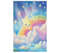 Rainbow Stars Puzzle in Legno 1000 Pezzi, Puzzles Per Adulti E Bambini Per La Stampa Ad Alta Definizione, Gioco Di Famiglia Sfida 78×53cm