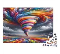 Rainbow Storm Vortex Puzzle Impossibili 1000 Pezzi Interesting Decorazione Per La Casa. Giochi Rilassamento E Intelligence Per Adulti E Ragazzi Da 14 Anni 52x38cm/1000pcs