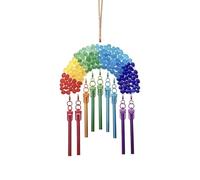 Rainbow Sun Catcher, Cloud Acrylic Beaded Decor, 8.26x5.90 Inches Window Suncatcher with Light Reflection, Colorful Crystal Hanging Ornament, Glass Decor with Rainbow Style, Outdoor Decoration for Gar