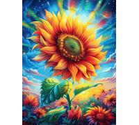 Rainbow Sunflower Puzzle 500 Pezzi Alpi Italiane Per Adulti Esperti Animals And Plants Cartone Rigido Difficoltà Media Per Vacanze Invernali Da Passatempo Con Colla Inclusa 500 PCS