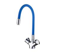 Rainbow Swivel Kitchen Faucet Dual-Handle Red Wine Bar Water Tap Mixer for Kitchen Bathroom, Chrome Polished,D