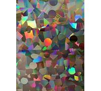 Rainbow Symphony Pellicola per vetri acchiappasole arcobaleno, adesiva, pellicola prismatica olografica, modello confetti, 61 x 91,4 cm, prodotta negli Stati Uniti