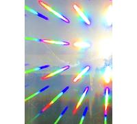 Rainbow Symphony - Rainbow Suncatcher Window Film, Diffraction Window Film, Stained Glass Window Cling, Holographic Prismatic Film, Spectra Pattern, 12" X 18", Made in USA