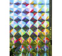 Rainbow Symphony - Rainbow Suncatcher Window Film, Radial Patterned Window Clings, 61 x 91,4 cm pannello, Made in USA