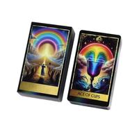 Rainbow Tarot Cards, Beginners Classic Intuitive Deck, Ancient Symbolism, Full English Guide Included, Exquisite Design, Party Favors, Board Games, Empowerment, Life Divination, Spiritual