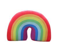 Rainbow Throw Pillow - Neck Support Decoration | Cute Pillows, Modern Living Embellishment, Vibrant Nursery Decor, Colorful Sofa Cushion for Adult Bed Chair Car Seat Sofa Workplace Nursery Apartment