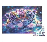 Rainbow Tiger Cubs 1000 Pezzi Cartolina Premium Puzzle Classico Senior Jigsaw Entusiasti Allenamento Del Cervello Decorazione Murale Idea Regalo 52x38cm/1000pcs