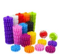 RAINBOW TOYFROG Set di edifici ad incastro per ingranaggi, kit da costruzione per manipolatori, 120 pezzi, terapia occupazionale, 10 colori, educativi