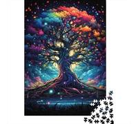 Rainbow Tree Fantasy 1000 Pezzi Cartone Resistente Puzzle Premium Coppia Partner Decompressione Sfidante Decorazione Murale Pacchetto Valore 52x38cm/1000pcs