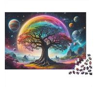 Rainbow Tree Fantasy Landscape Puzzle Impossibili 1000Pcs Decorazione Per La Casa. Giochi Rilassamento E Intelligence Per Adulti E Ragazzi Da 14 Anni 38x26cm/1000pcs