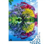 Rainbow Tree Landscape 1000 Pezzi Cartone Spesso Set Di Puzzle Jigsaw Collettori Impossibile Difficile Sfida Del Gioco Educativo 52x38cm/1000pcs