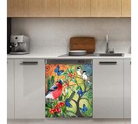 Rainbow Tree Of Life - Magnete magnetico per lavastoviglie, motivo: albero della vita, colore: blu, decorazione magnetica per frigorifero, cucina, porta, adesivo magnetico, 58,4 x 66 cm